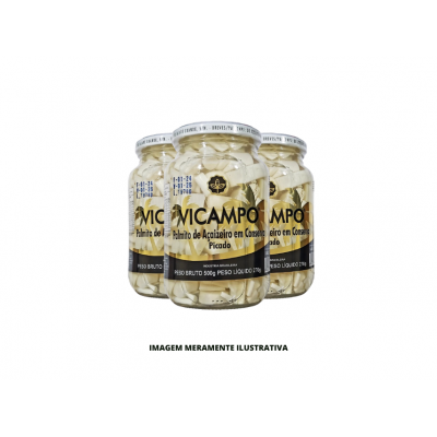 PALMITO DE ACAIZEIRO - VICAMPO - 270g EM CONSERVA PICADO